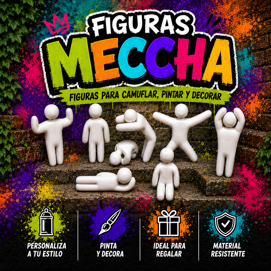 Figuras Meccha 3D para pintar, decorar y camuflar