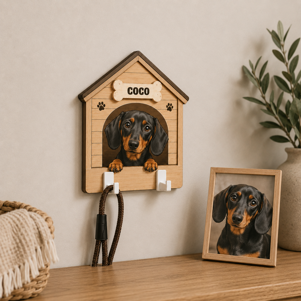 Colgador de Correas Personalizado con tu Mascota