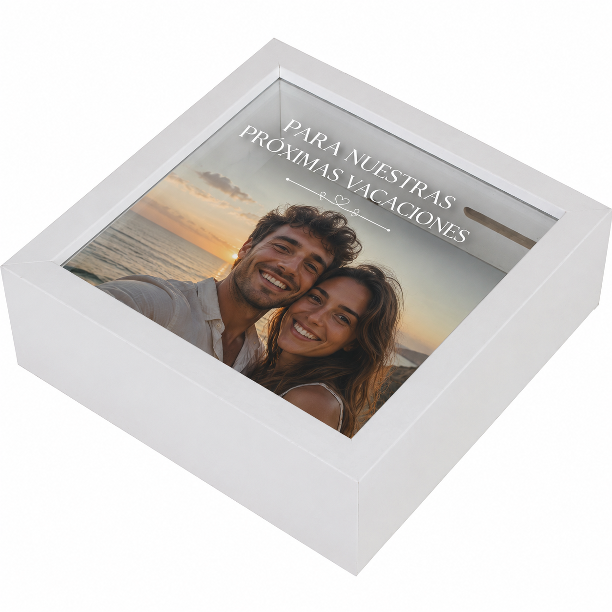 Hucha personalizada “Próximas Vacaciones” con foto
