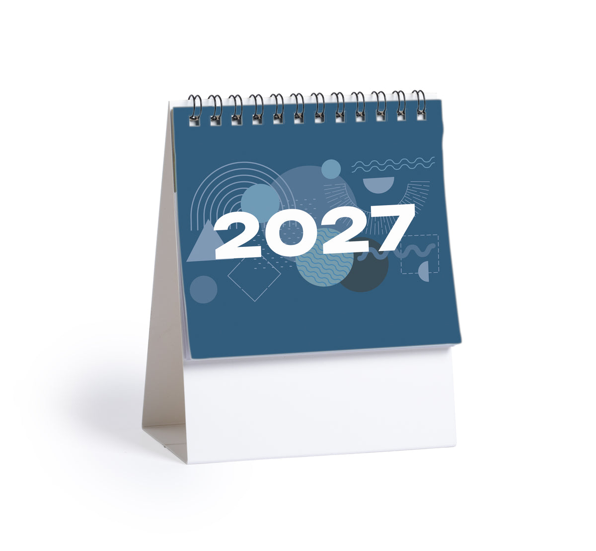 Calendario de sobremesa Ener 2027 personalizado con logo a todo color