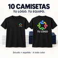 Pack de 10 camisetas personalizadas · Tu equipo, tu logo