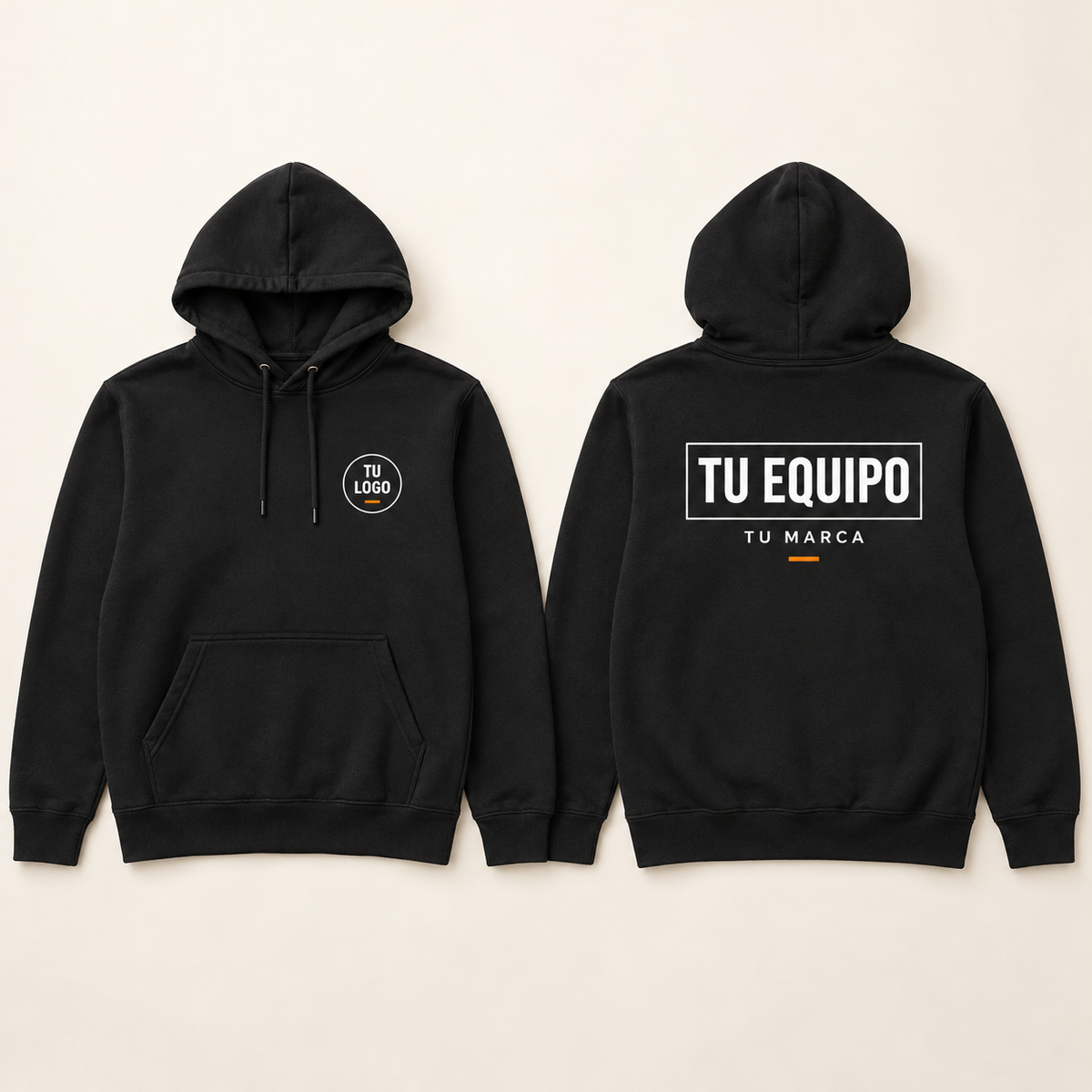 Pack de 10 sudaderas con capucha personalizadas · Tu equipo, tu logo