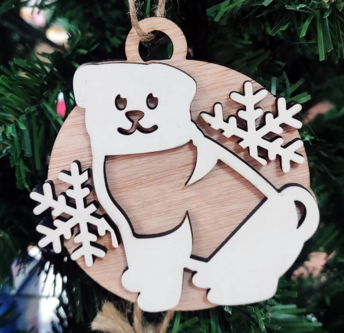 Adorno navidad perro