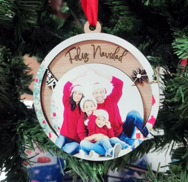 Adorno de navidad con foto
