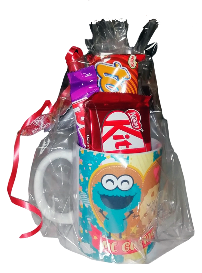Pack taza y dulces