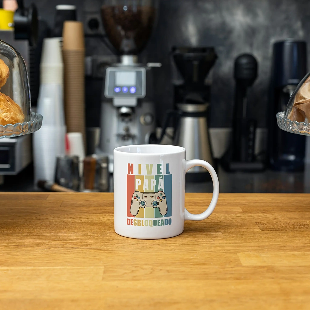 Vista de taza "Nivel papa desbloqueado"