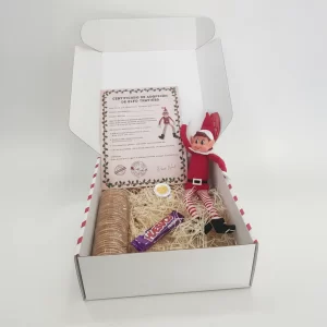 Pack Adopción Elfo Travieso – Certificado Oficial y Caja del Polo Norte